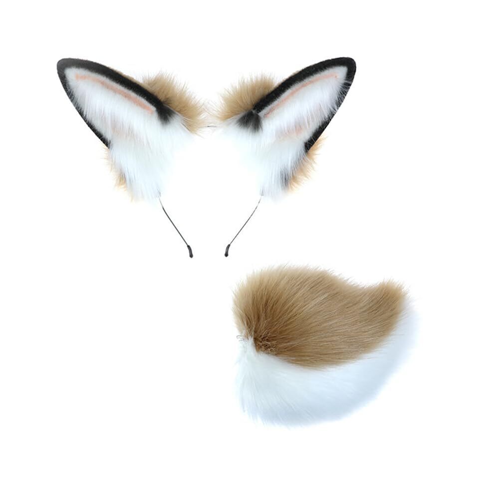 5461 Handmade Bunny Ears Headband Rabbit Headdress With Tail